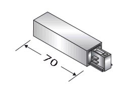 Trajectoire pour éclairage - référence 230501 - t-rail accessoire alimentation gauche blanc
