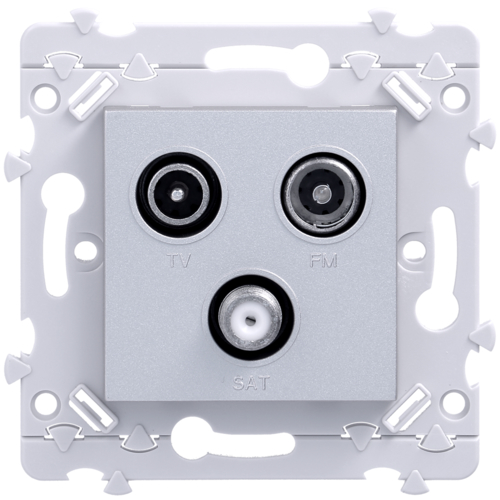 Essensya prise tv+fm+sat directe 1 entrée titane