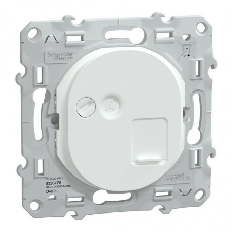 Ovalis - prise rj45 - cat.6 Stp - réseaux vdi - grade 3 - blanc