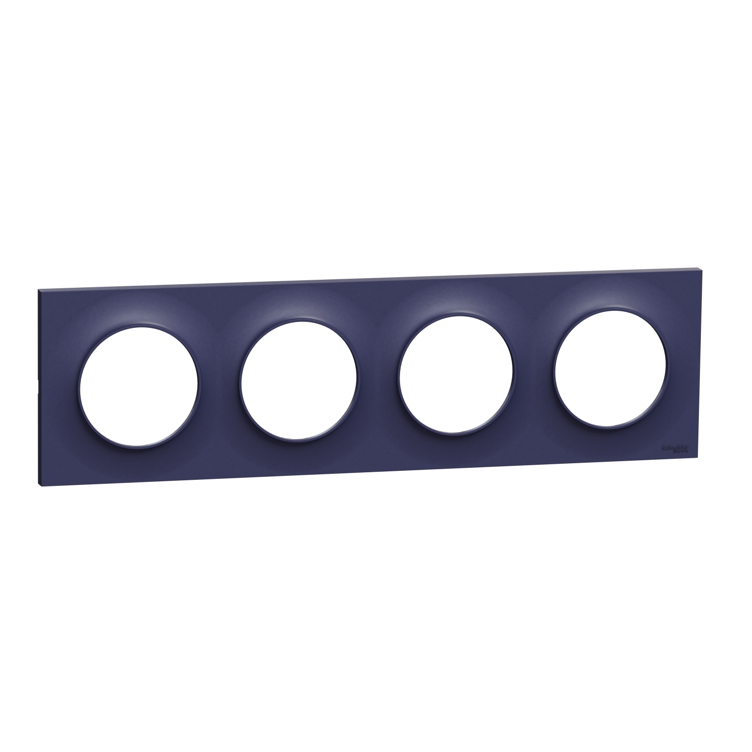 Odace - styl - plaque - cobalt - 4 postes horizontal 71mm 4 postes vertical 71mm - h 85mm - l 298mm