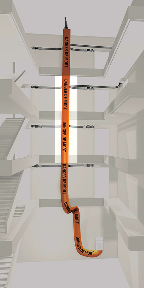 Pack central colonne provisoire rapid'pro. Permet de raccorder les niveaux intermédiaires (autant de