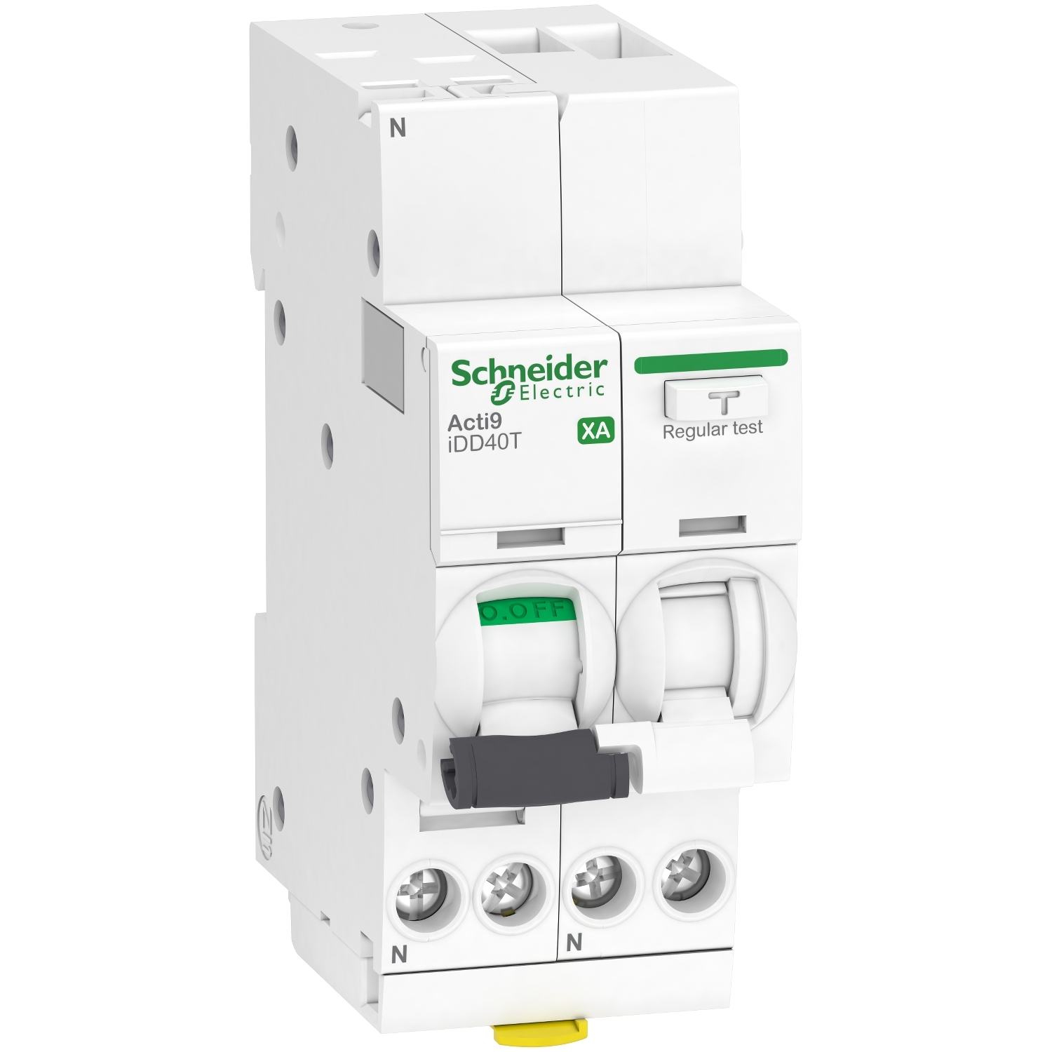 Acti9 idd40t xa - disjoncteur différentiel auto - 1p+n c 10a 4500a/6ka 30ma type ac nf conformément 