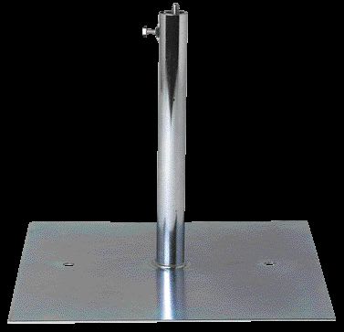 Pied support terrasse pte platine 150x100mm