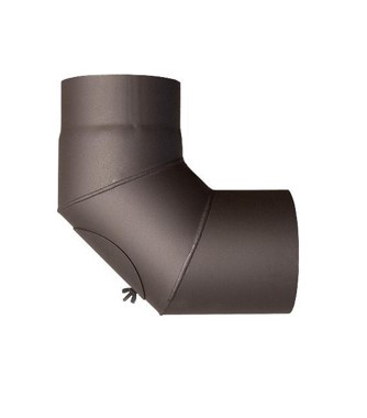 Coude raccord de fumisterie 90° avec trappe de ramonage m/f - bruno