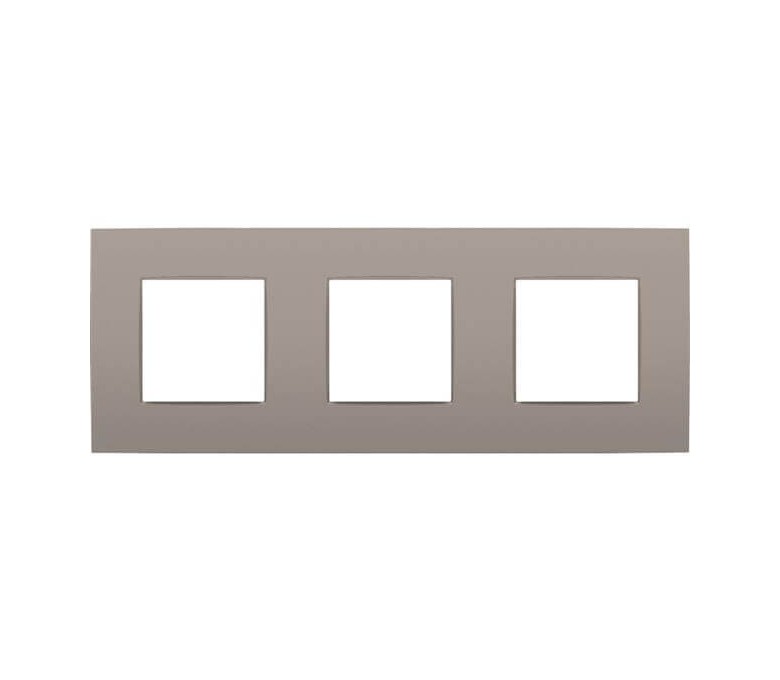 Triple plaque de recouvrement de 71 mm dentraxe intense bronze