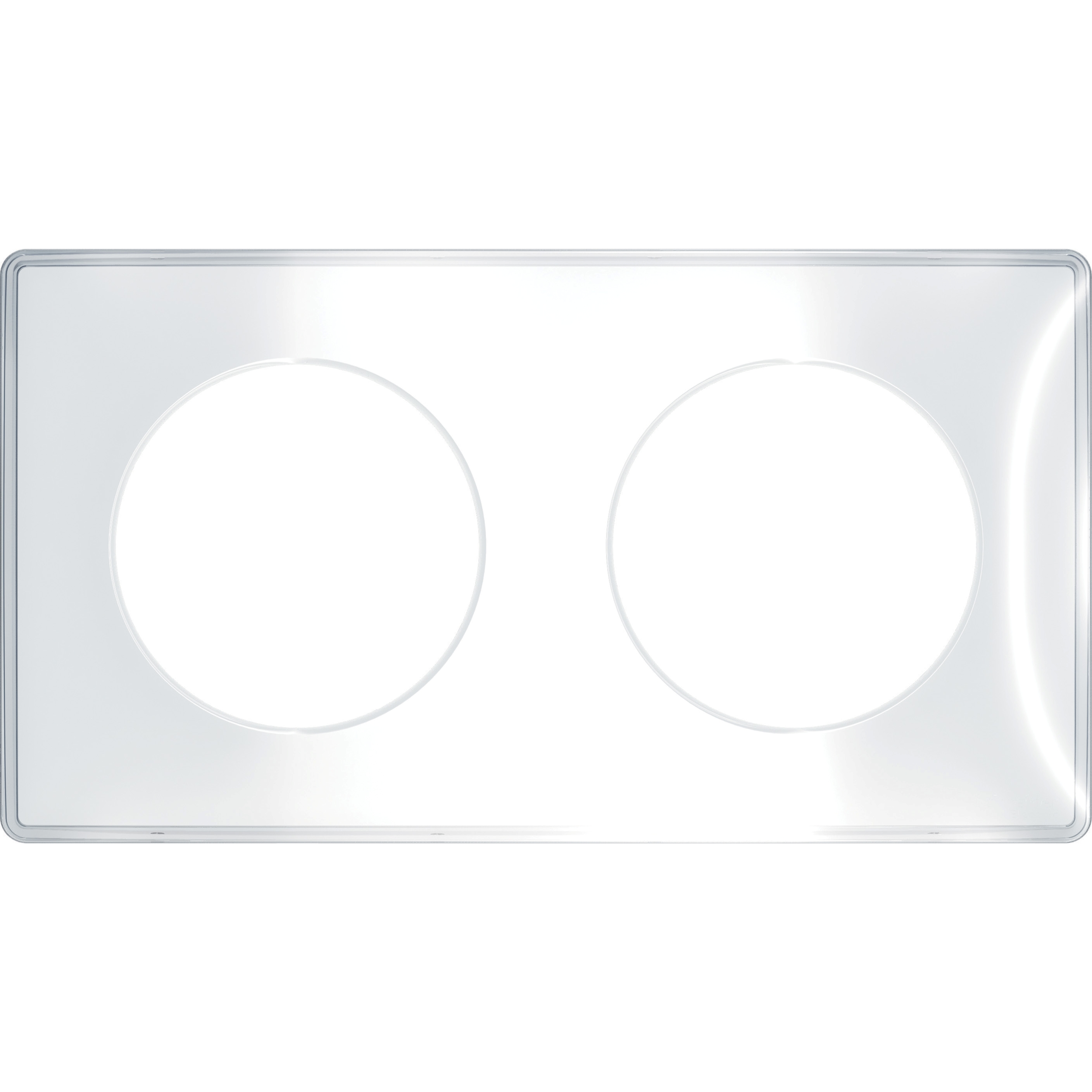 Odace - you evolutive - plaque - blanc - 2 postes horizontal 71mm 2 postes vertical 71mm - h 85mm -