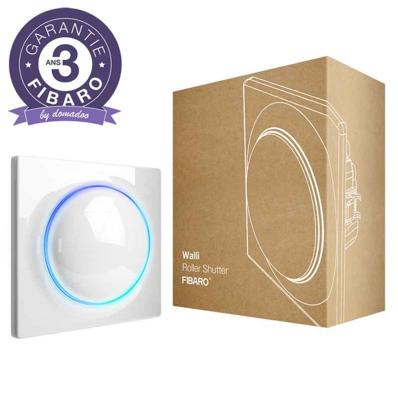 Interrupteur intelligent fibaro walli - volets-roulants - z-wave - blanc
