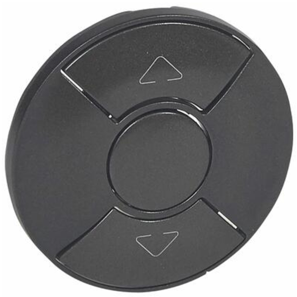 Enjoliveur pour interrupteur de volets roulants de la gamme enjo, couleur graphite.