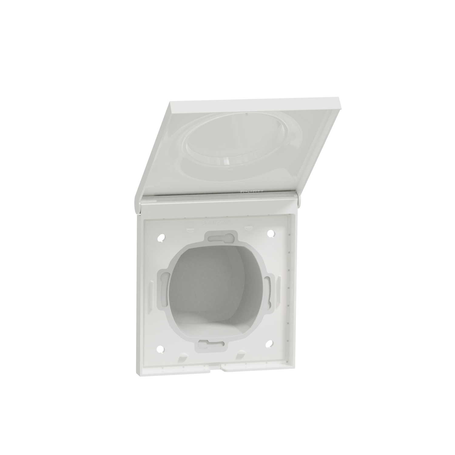 Odace - styl - plaque - blanc (ral 9003) - 1 poste - h 102mm - l 91.4 - P 50.3 - Ik04 - ip44 - sans