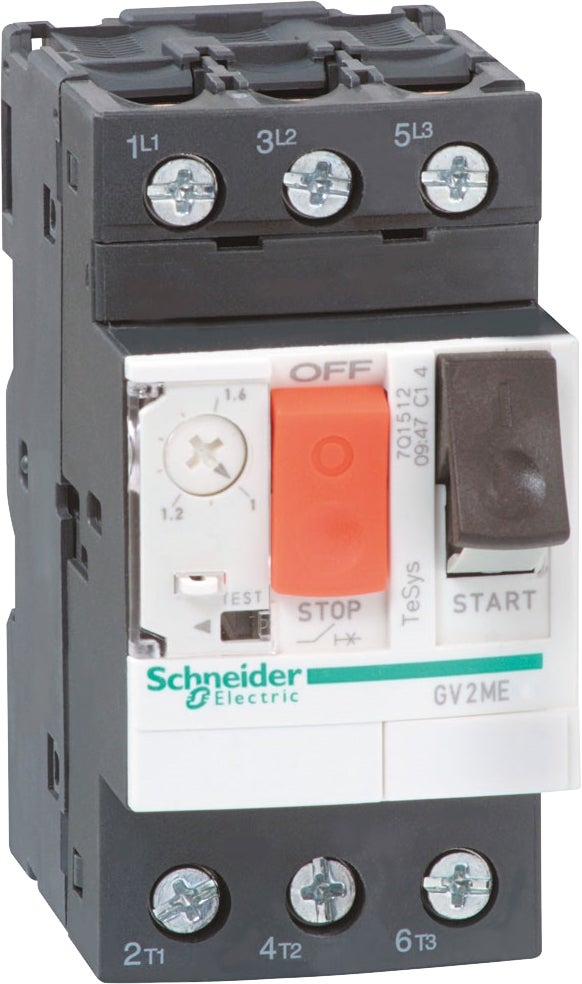 Schgv2me07 schneider electric schneider electric disjoncteur moteur gv2me 1,6 à 2,5 a 3p 3d déclench