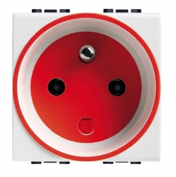 Prise de courant 2p+t 16a 250v~ à détrompage living light - blanc - 2 modules