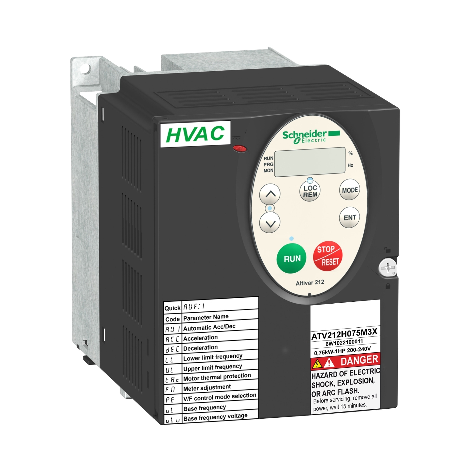 Convertisseur de fréquence altivar 212 - 2,2kw/3hp - 200/240v - 50/60hz