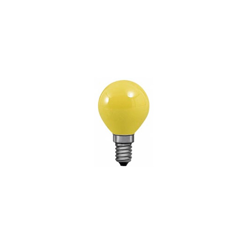 E14 sph.col 240v 15w jaune