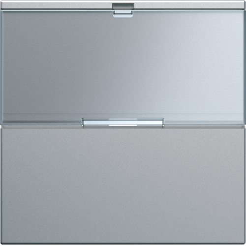 Enjoliveur pour interrupteur gallery avec porte-étiquette 2 modules titane