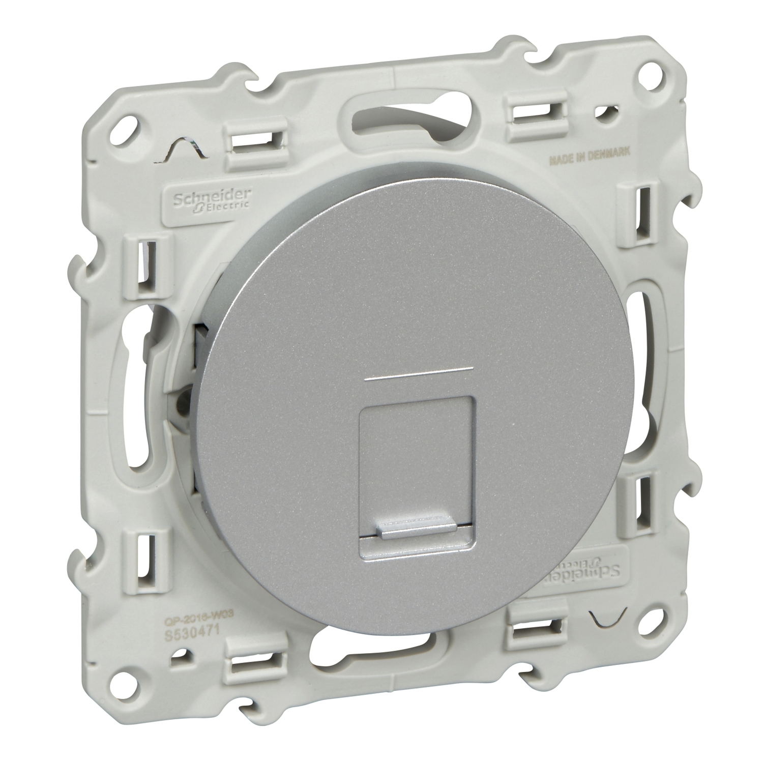 Odace - prise de communication rj45 sans connecteur - aluminium - pour infraplus