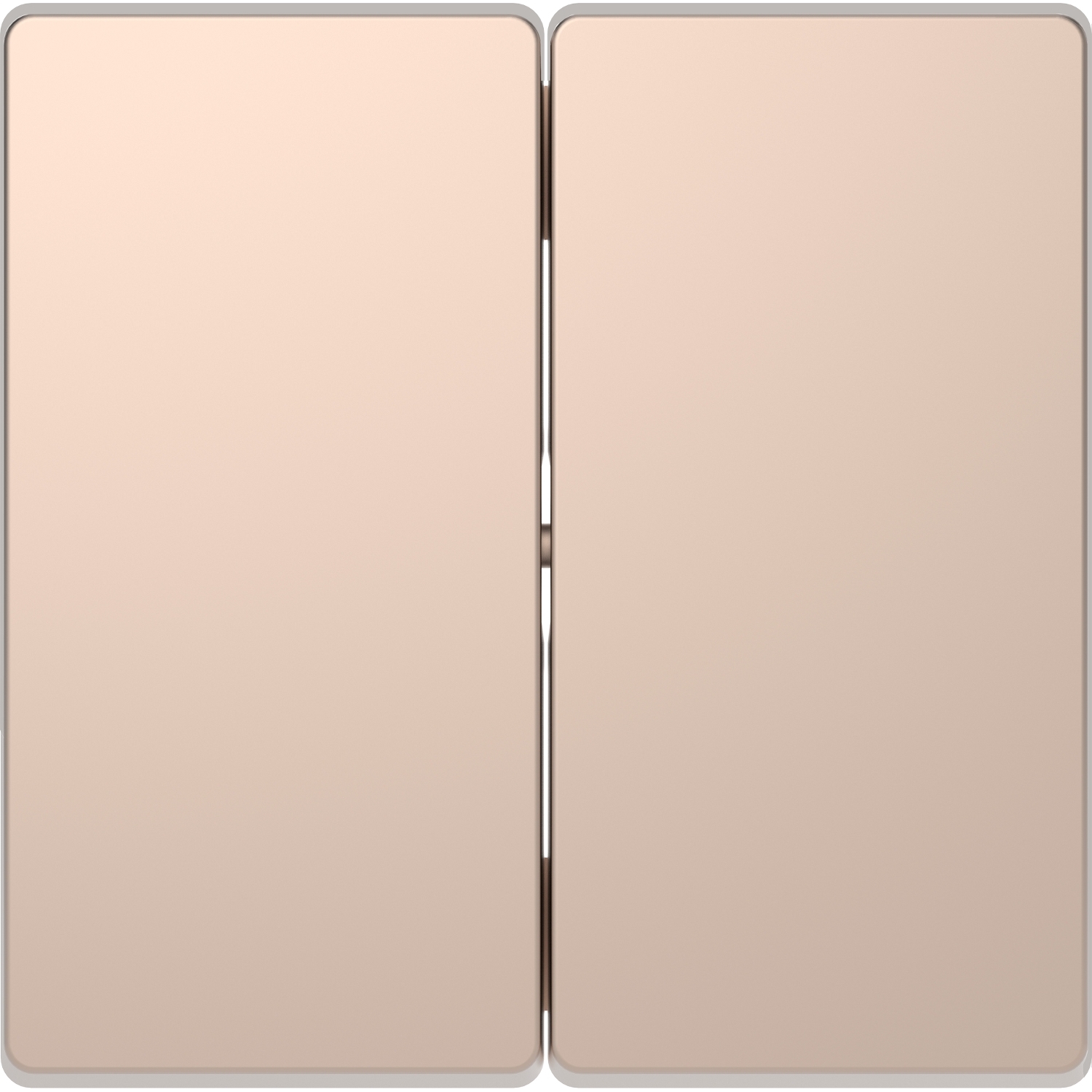 Enjoliveur pour commande double sans marquage - d-life - métal champagne