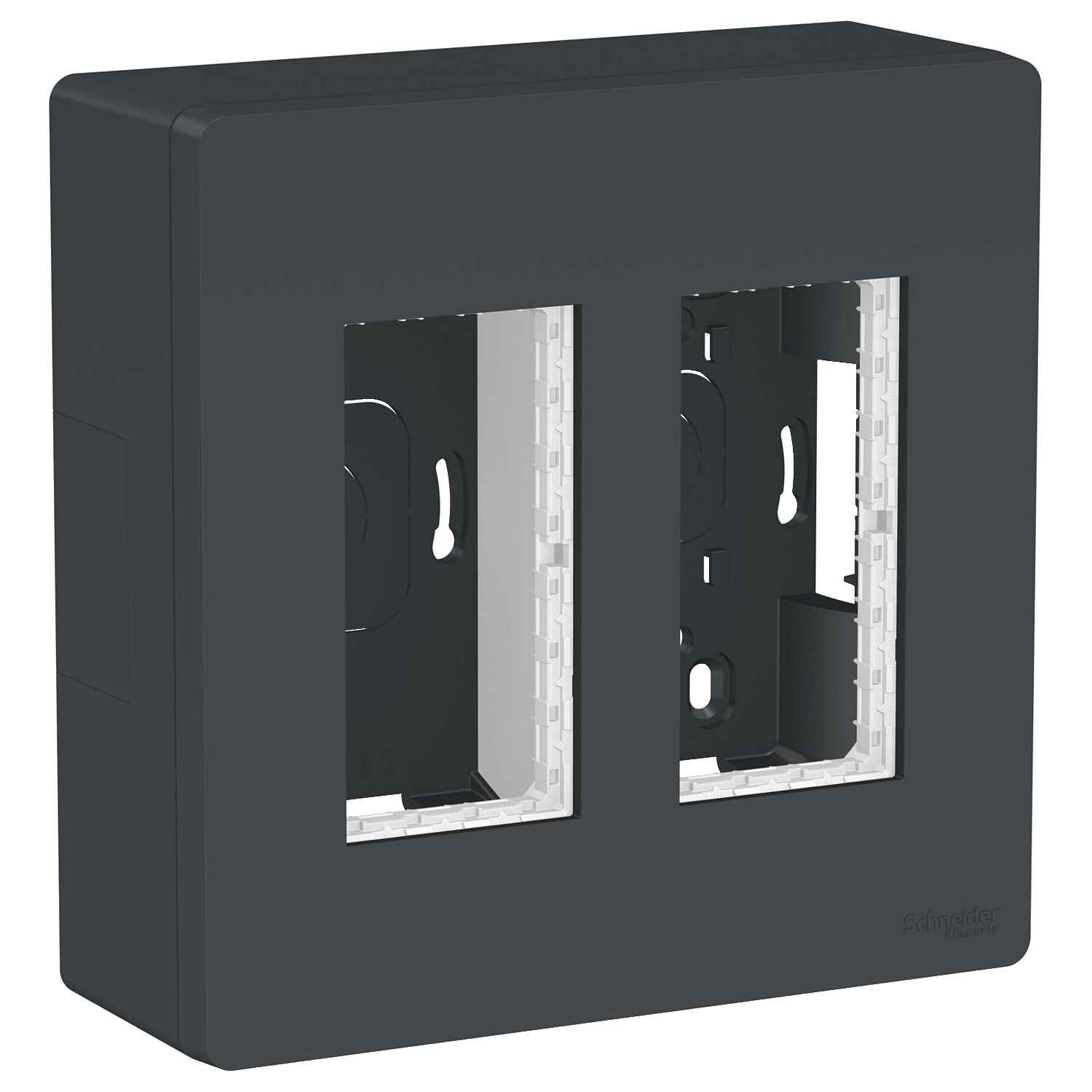 Unica - boîte de concentration en saillie complète - 2 colonnes de 4 modules - anthracite - livrée a