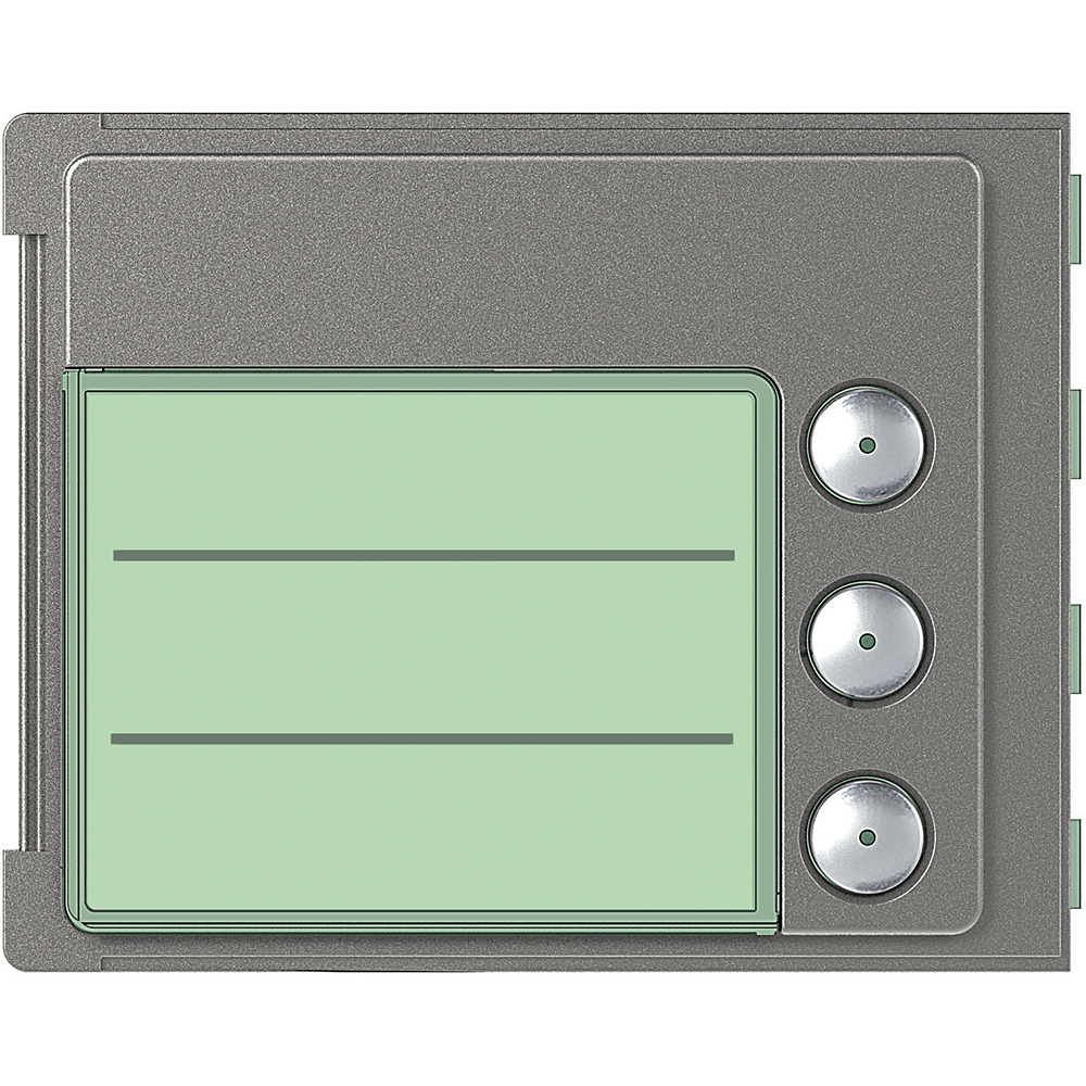 Bticino - façade sfera robur pour module électronique audio 3 appels