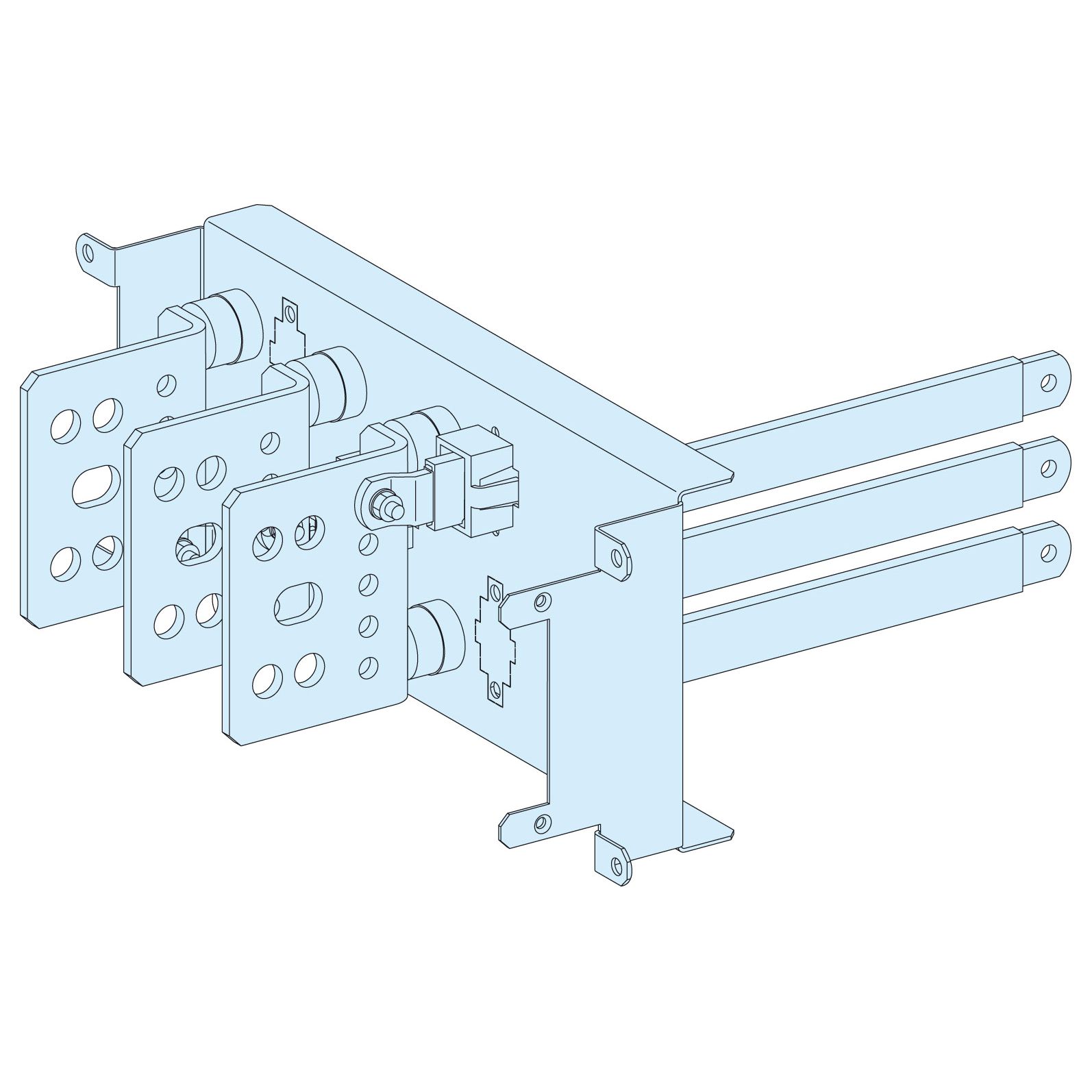 Prismaset p active - raccordement fixe aval reporté nsx100/250 controlé par un maneton - 250a - 3p -
