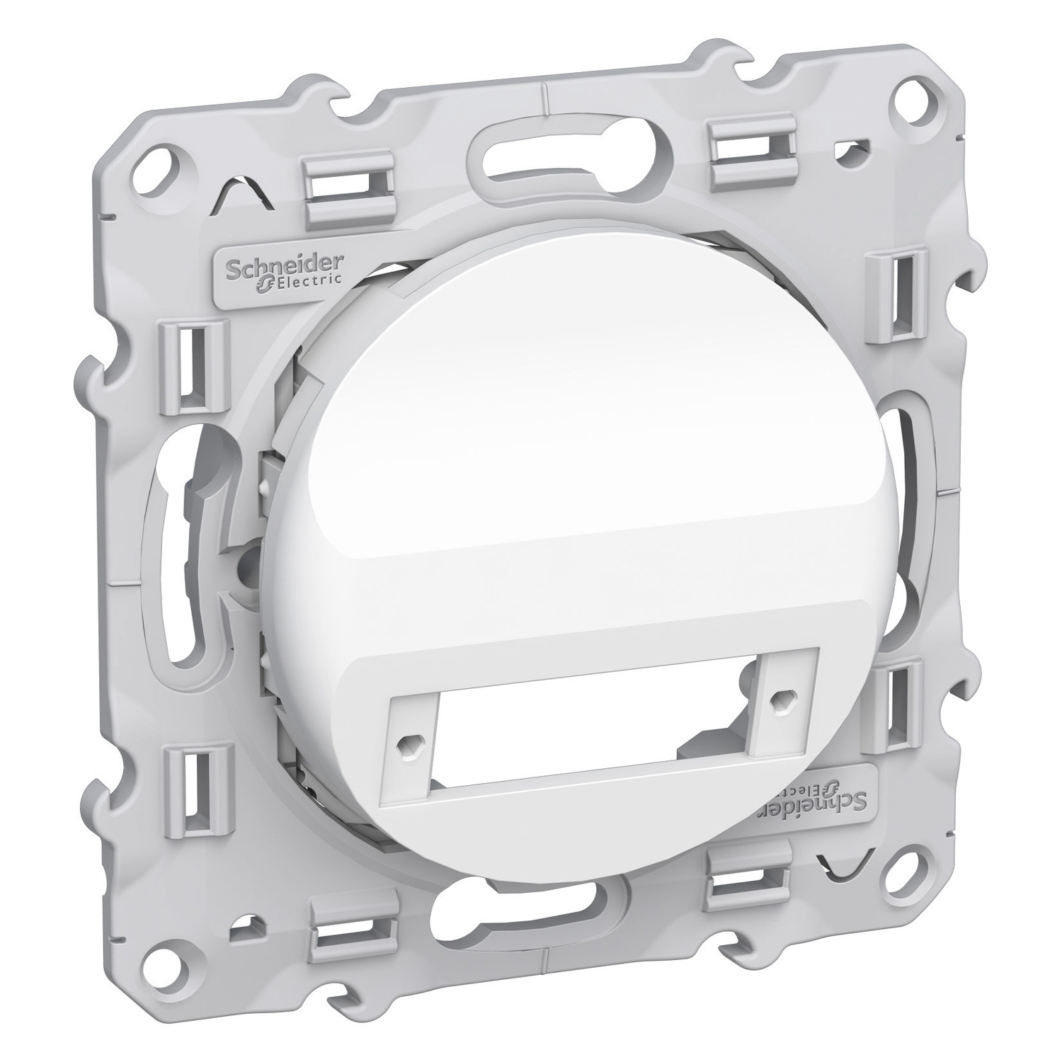 Odace blanc, prise optique 2 sorties, à compléter avec une traversée vdib6082001