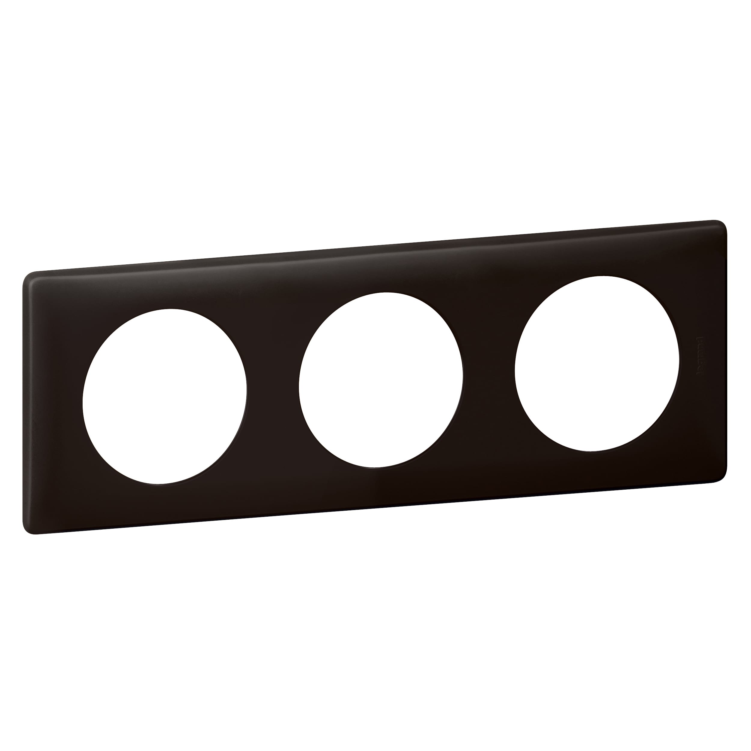 Legrand - plaque céliane poudré 3 postes - finition basalte