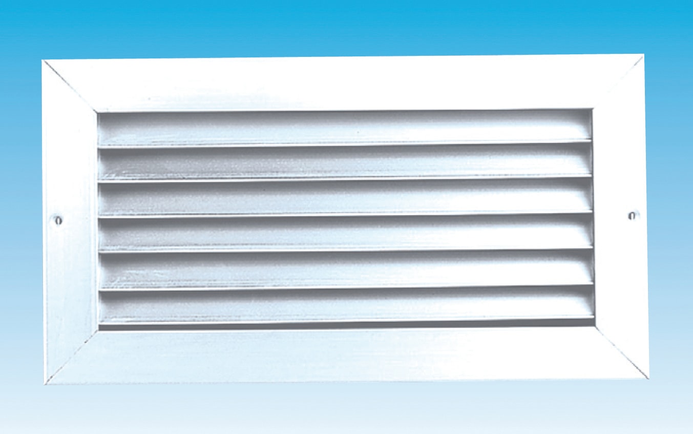 Grille de transfert anti-vue, alu, 240 a 430 m3-h, contre cadre, d 300 x 150 mm