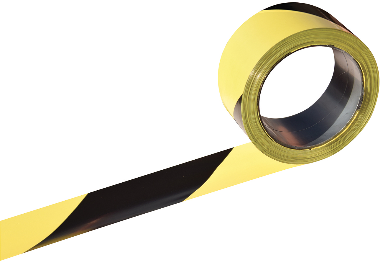 Ruban de signalisation permettant de délimiter temporairement des zones dangereuses sur les chantier