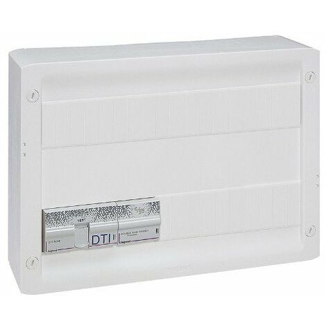 Coffret multimédia double play avec brassage - équipé et précâblé 4 prises rj45 - 18 modules