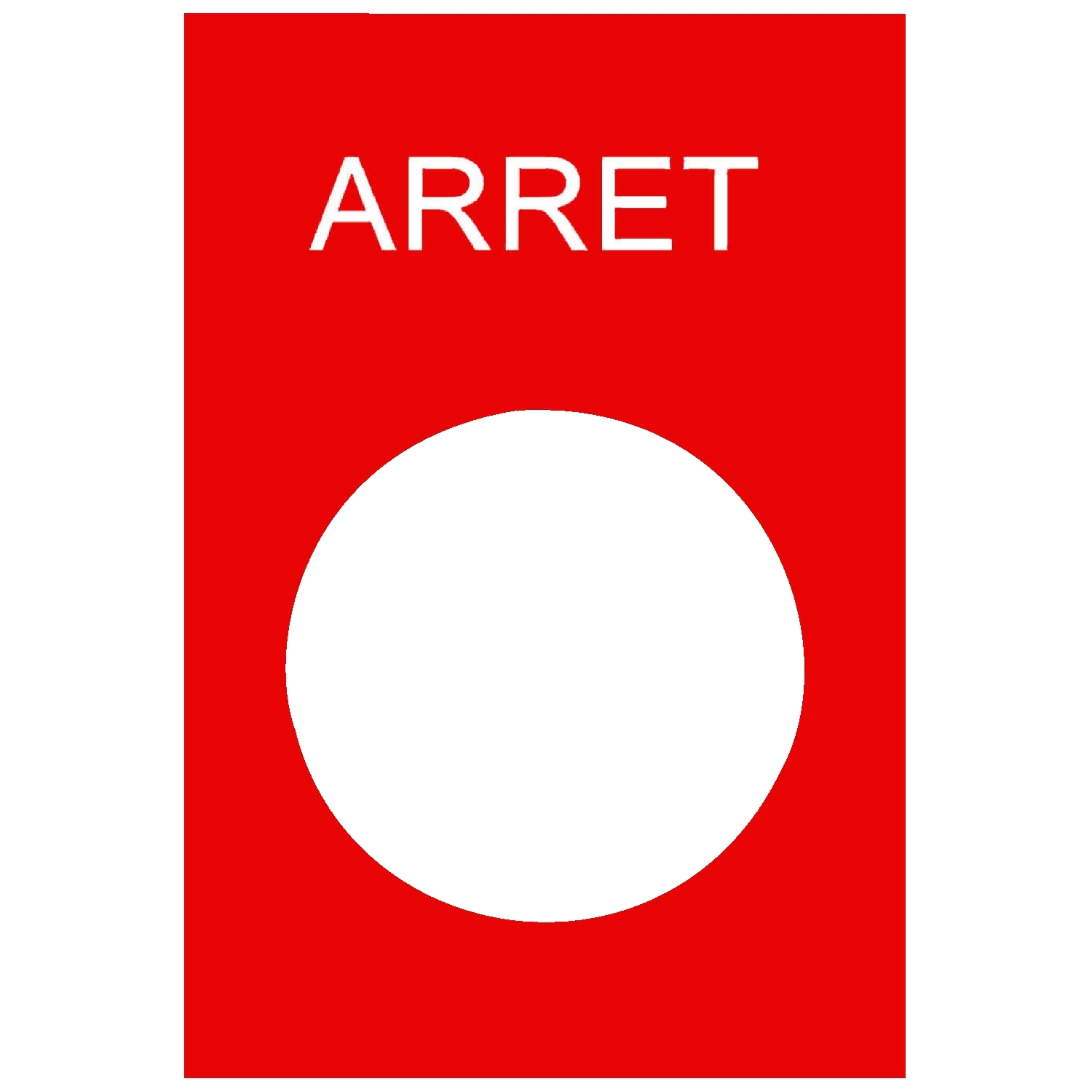 Harmony - étiquette - 30x40mm - rouge - arret