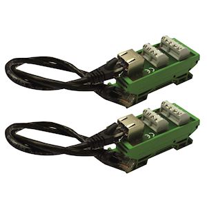 Connecteur rj sur bornier pour raccord. Câbles type ly/syt
