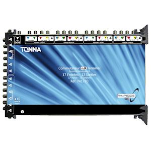 Commutateur terminal 16 entrées bis + tvt/12 sorties ulb - diseqc 2.0