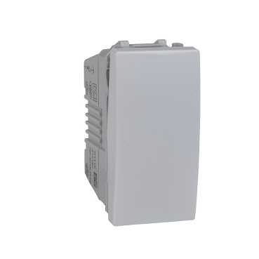 Unica blanc poussoir à fermuture 10 a connexion rapide 1 module