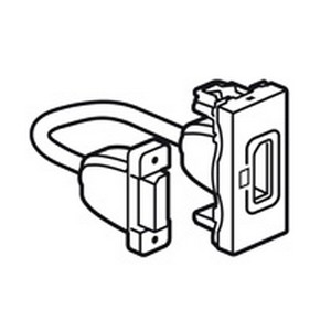 Mosaic prise port pré-connect 1 mod. - Blanc