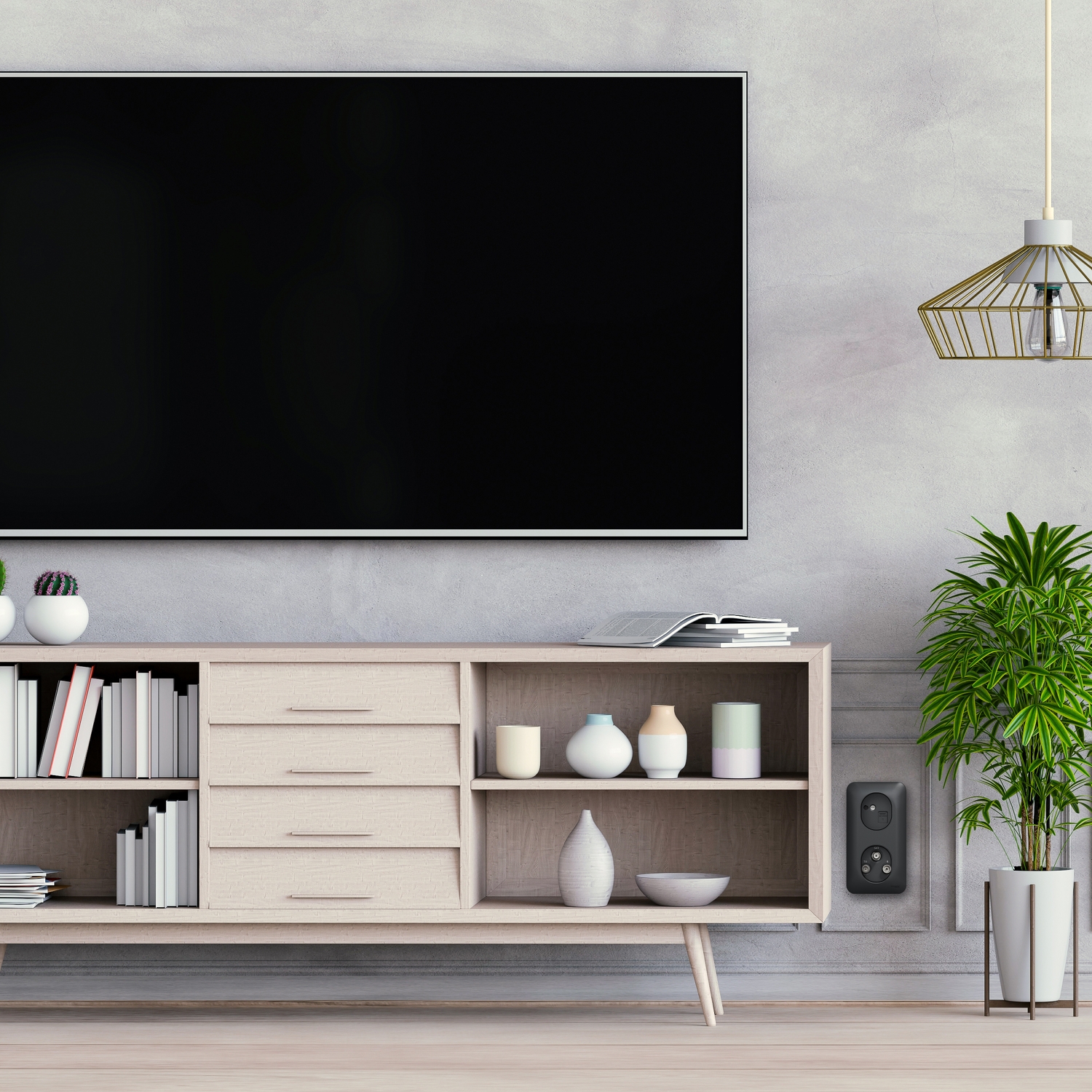 Ovalis - prise rj45 - cat.6 Utp - téléphone/informatique -ss plaque de finition - anthracite-mécanis