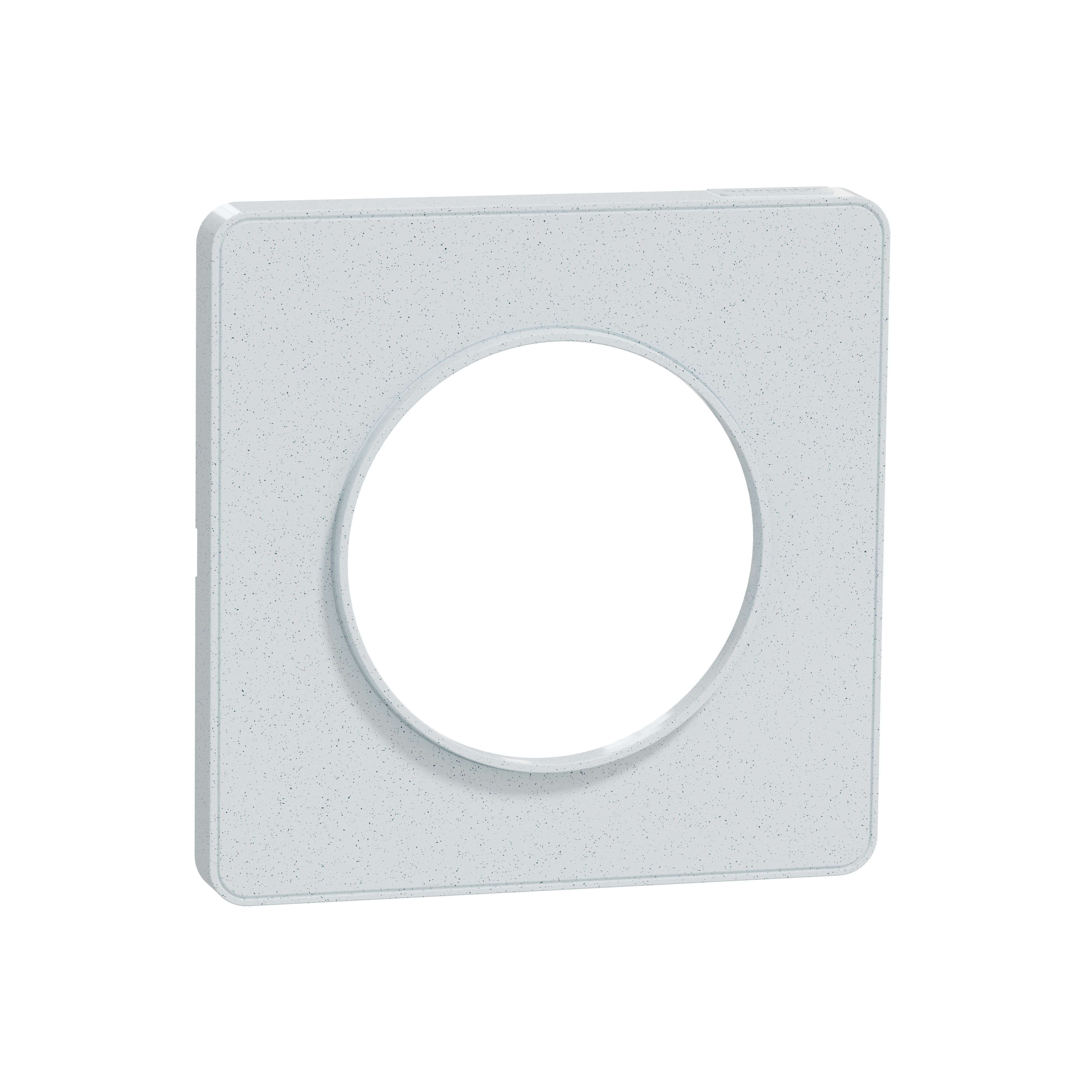 Odace - touch - plaque - blanc recyclé - 1 poste - h 85mm - l 85mm - p 10mm - ik04 - ip21 d - sans h