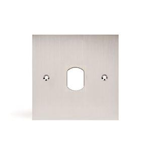 Façade inox percé au diamètre 25 mm pour lecteur vigik pour pot de 60 mm