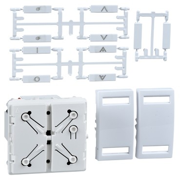 Unica knx blanc bouton-poussoir double 4 poussoirs