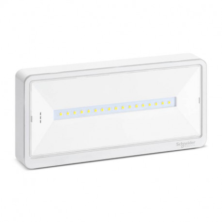 Bloc autonome d'éclairage de secours sati schneider electric - autonomie 5h - ip42 - blanc