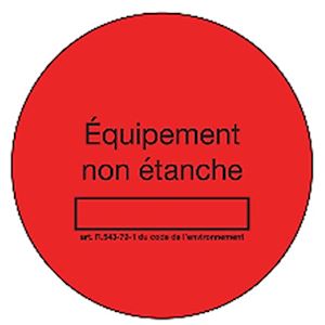 1 Bobine de 50 etiquettes rouges non etanche
