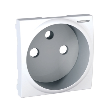 Unica blanc enjoliveur avec voyant led pour prise de courant 2p+t