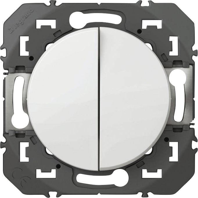 Dooxie, une commande d'éclairage, équipée d'un support et à compléter d'une plaque, avec un design s