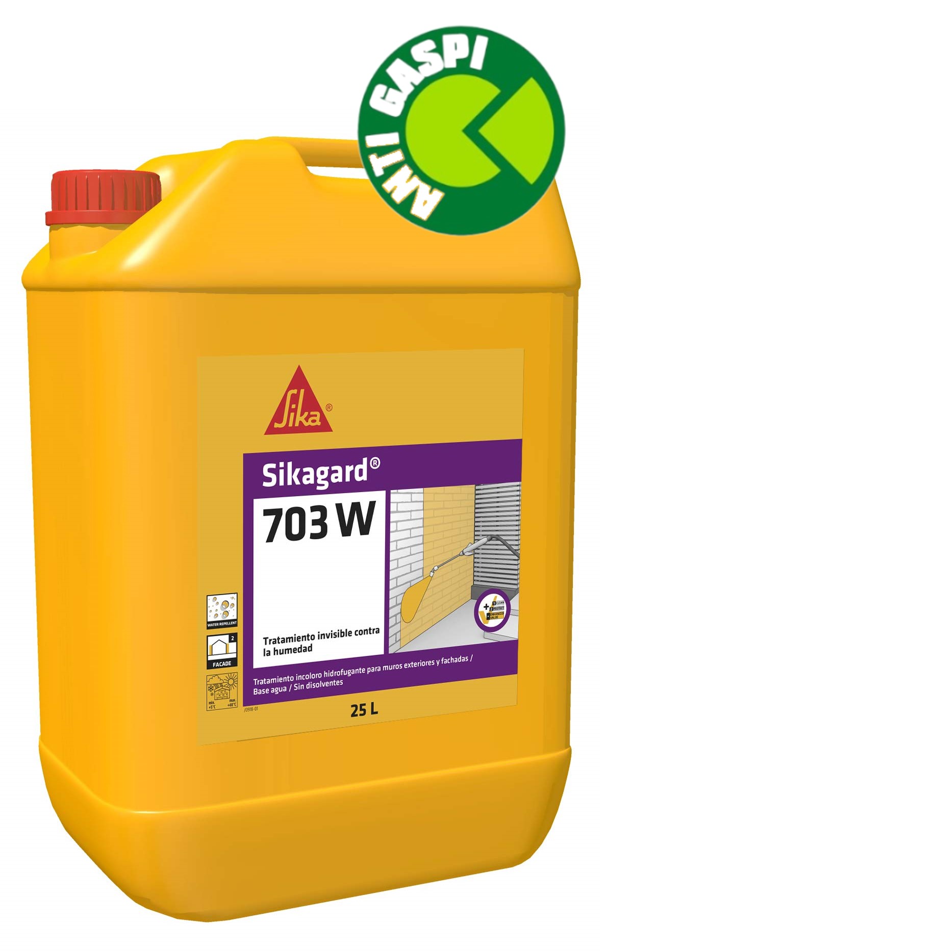 Sikagard®-703 w est une imprégnation hydrophobe en phase aqueuse à base d’une combinaison silane/sil