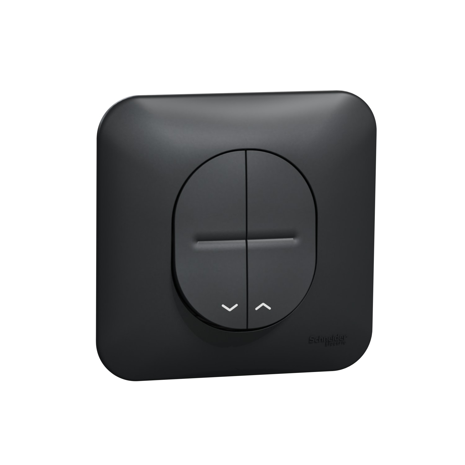 Ovalis - bouton poussoir pour volet roulant avec plaque de finition -anthracite