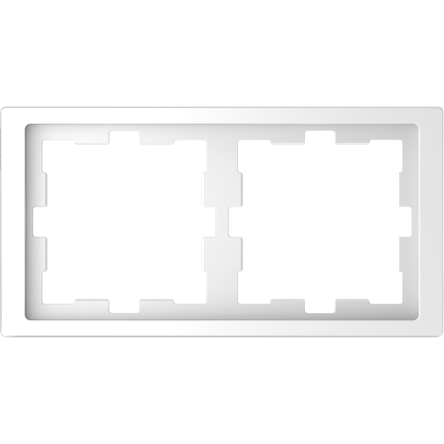 D-life - cadre de finition - blanc lotus - 2 postes