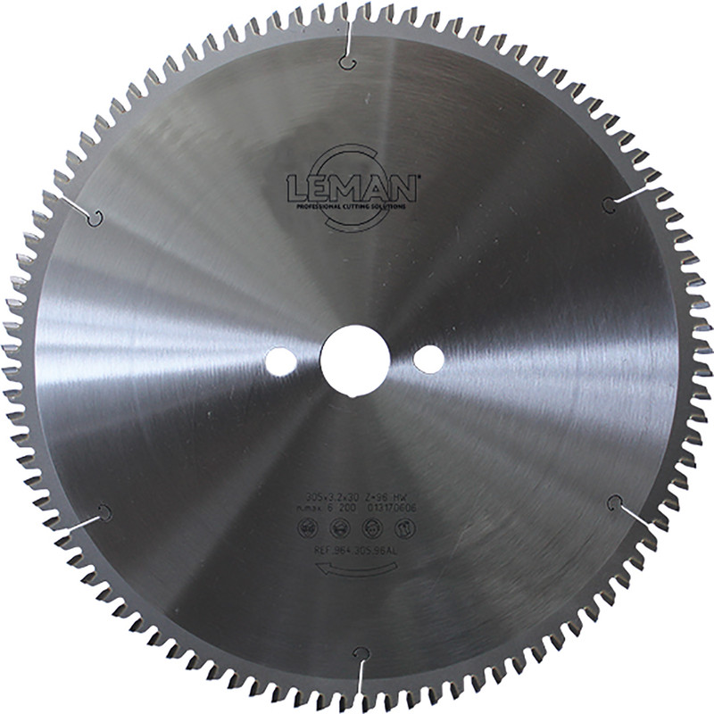 Lame carbure tp alu de leman - attaque négative - pour scie circulaire - ø 260mm - 80 dents