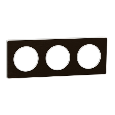 Plaque de finition triple schneider electric odace touch cuivre liseré anthracite