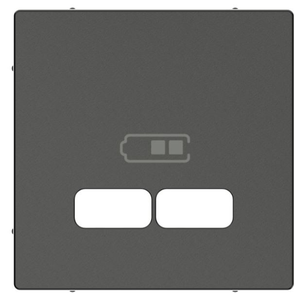 Système m - enjoliveur pour prise double usb 2.1A - anthracite mat