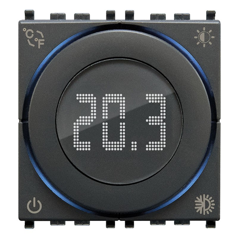 Thermostat roulette iot 2m vimar - gris