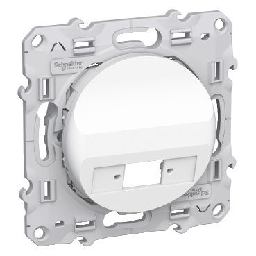 Odace blanc, prise optique 1 sortie, à compléter avec une traversée vdib6072001