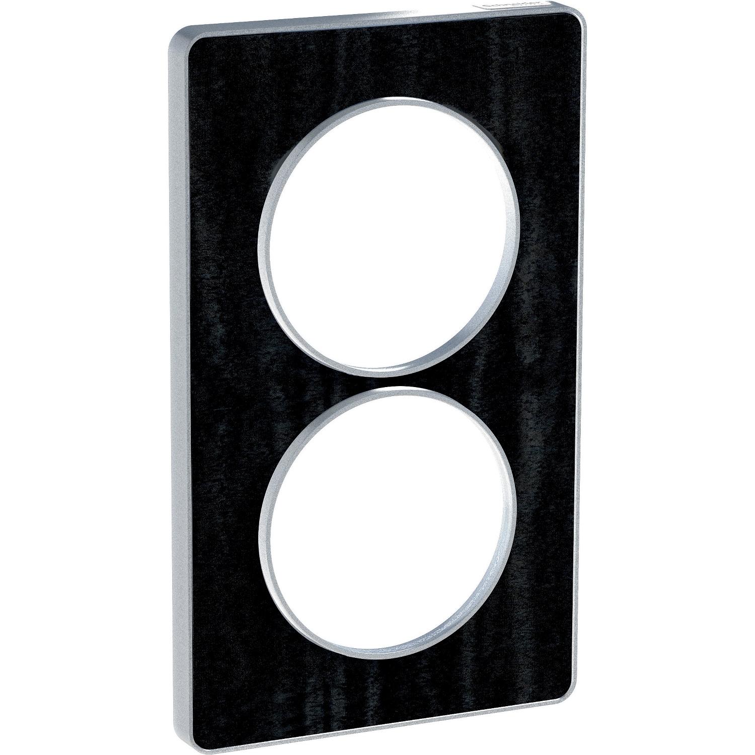 Odace - touch - plaque - chêne astrakan noir - 2 postes vertical 57mm - h 142mm - l 85mm - p 10mm - 